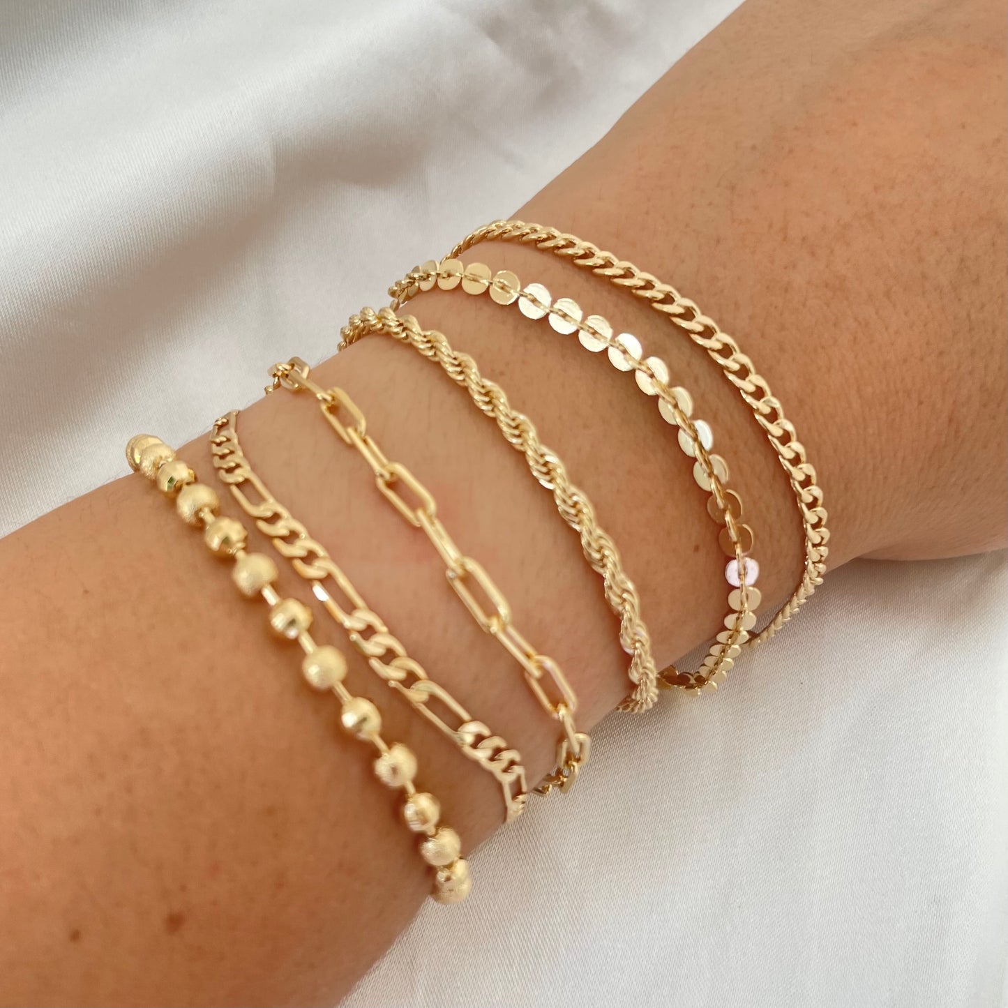 18k Gold Filled Stackable Bracelet Set