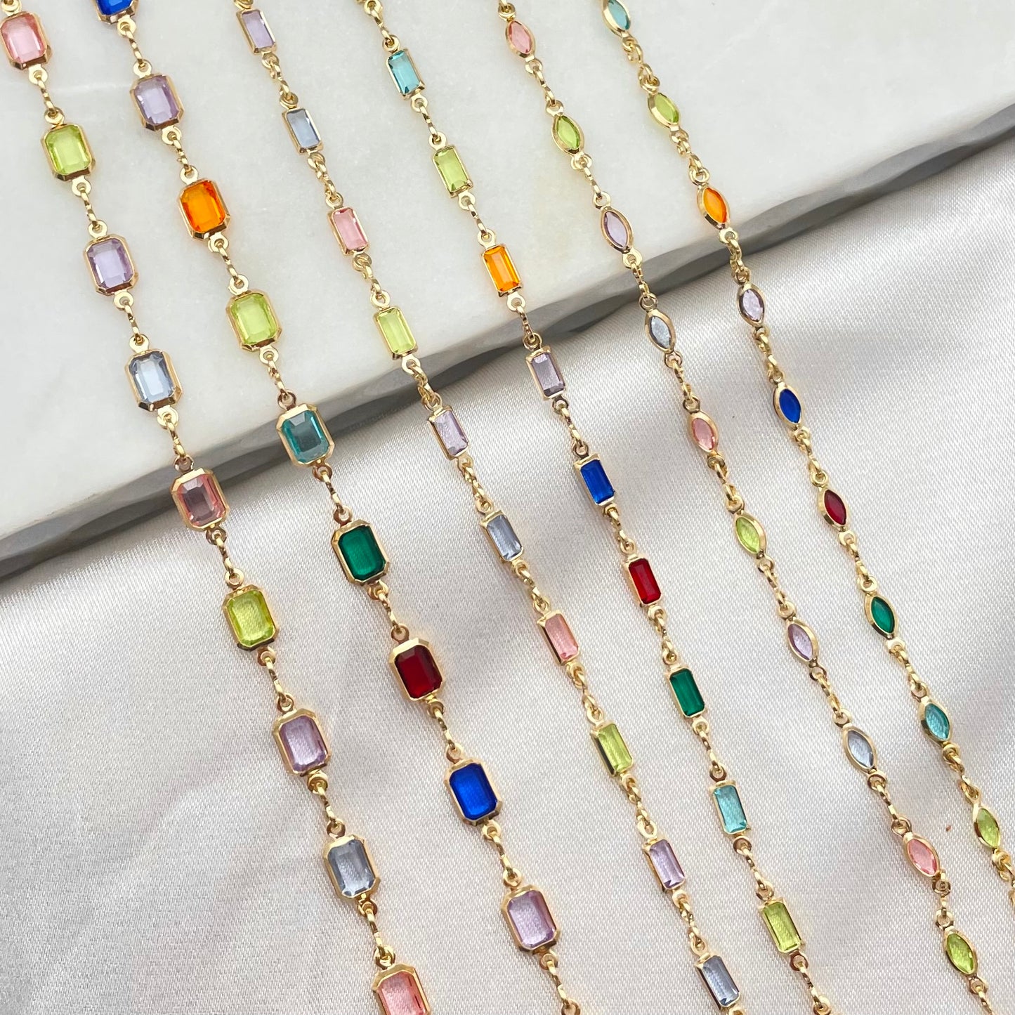 Multicolor Gold Filled Necklace