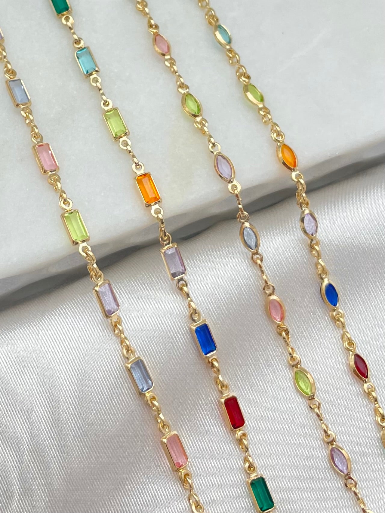 Multicolor Gold Filled Necklace