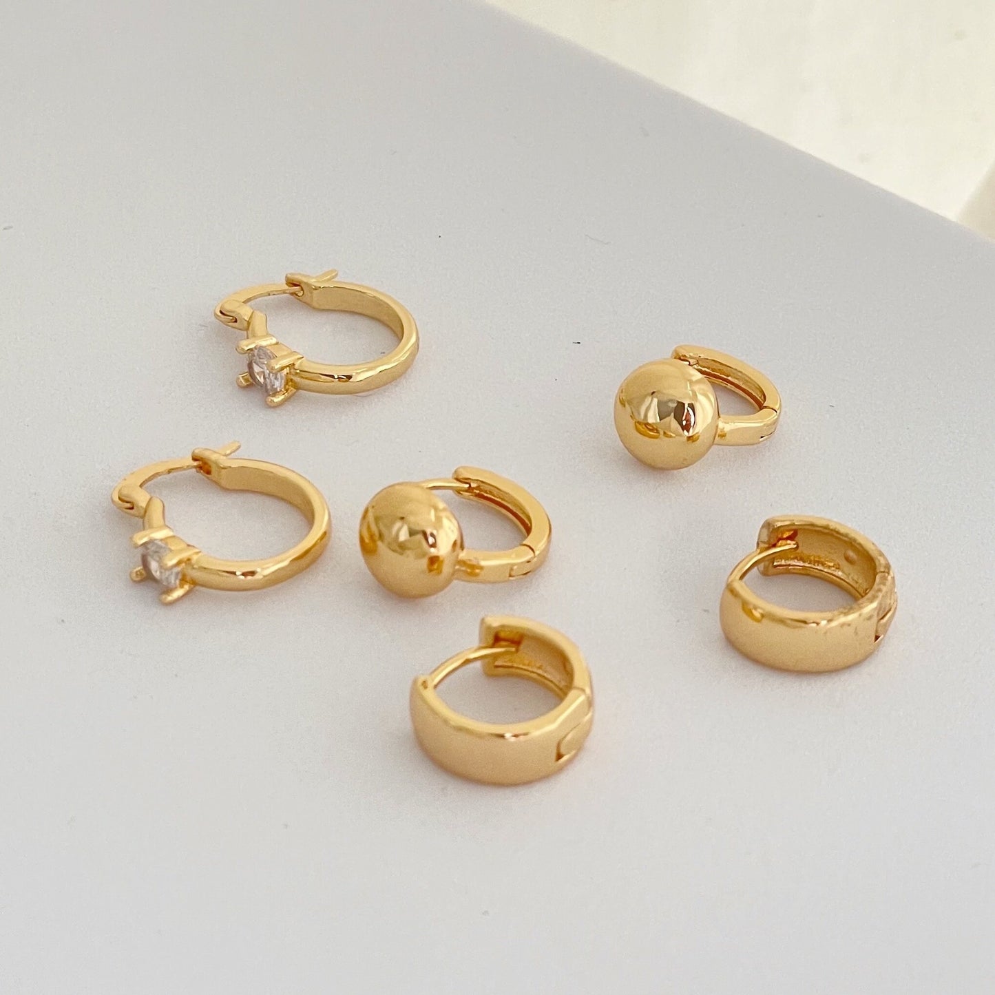 Minimalist Hoop Earrings Set of 3